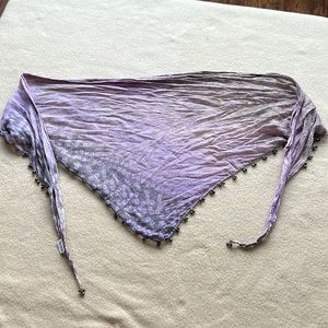 Purple Scarf with metal bells from India